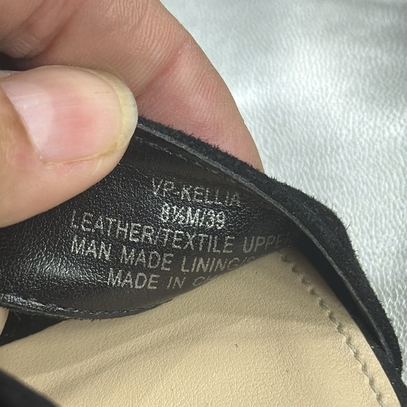 (O)Vince Camuto Kellia SuedeLeopard Sisal Leather Sandals with Straps Black 8.5M - Picture 14 of 14